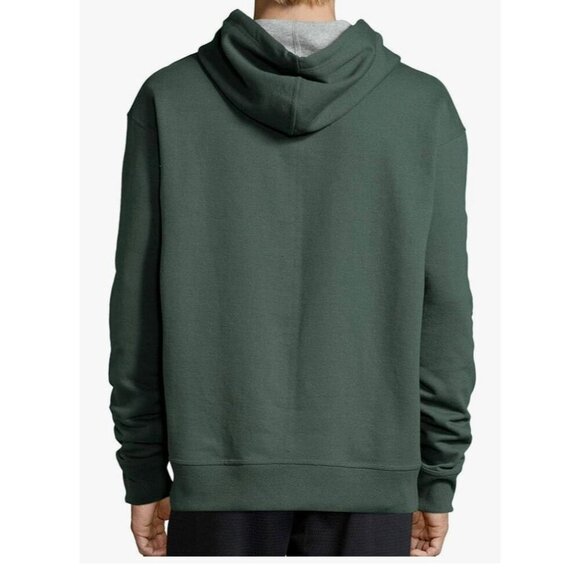 Champion Mens Powerblend Fleece Full Zip Logo Hoodie Large Green Olive AN NWT - Picture 2 of 12